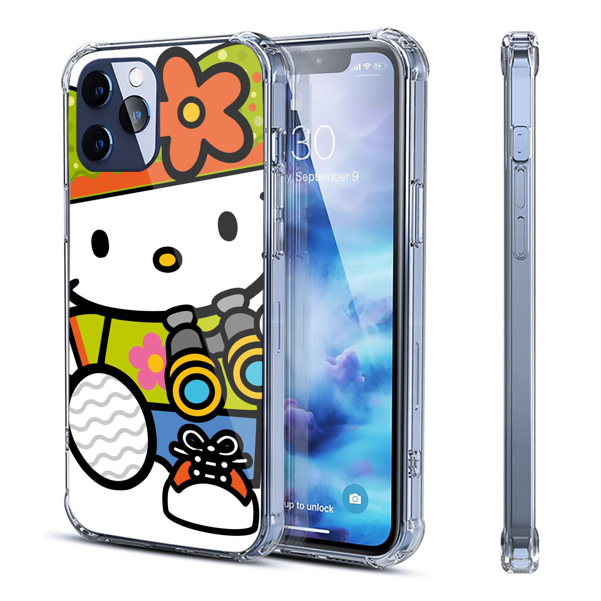 （画像用） Hello Kitty ハローキティ 【iPhone 12シリーズ対応】透明スマホケース（クリアソフトケース）